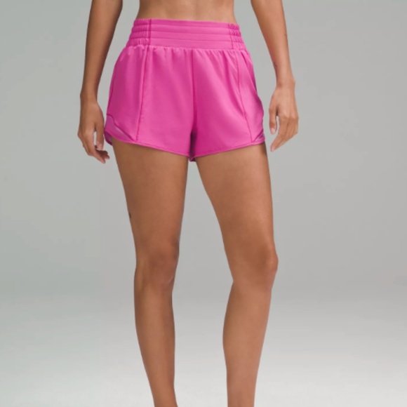 Lululemon Pow Pink Hotty Hot HR 2.5 Lined Short 2 - Picture 1 of 4